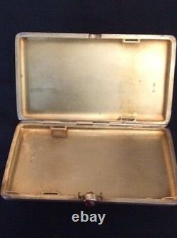 Original Russian Silver 84 Cigarette Case 2-a Artel For Faberge Imperial Antique