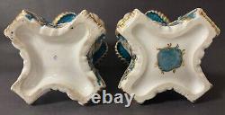 Pair of Antique Imperial Russian Popov Factory Porcelain Vases