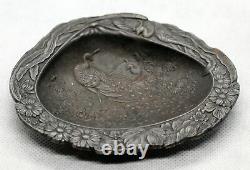 RARE Antique 1907 Russian imperial iron dish plate ashtray M. Teplykov, Kasli