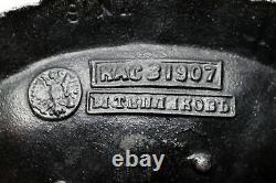 RARE Antique 1907 Russian imperial iron dish plate ashtray M. Teplykov, Kasli
