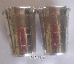 RUSSIAN IMPERIAL STERLING SILVER VODKA CUP HAND ETCHED? 84 2 x 1.5