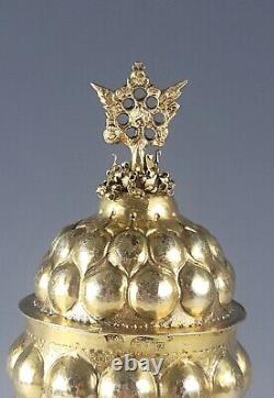 Rare 18C Imperial Russian Gilt Silver Pineapple Chalice 1765