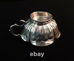 Rare 18c Catherine II Antique Imperial Russian Silver Charka Chased Cup Moscow