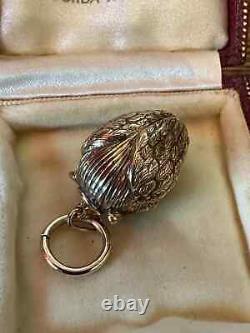 Rare Antique Imperial Faberge OWL Egg Pendant 14k Solid Gold 56 Kollin 1895's