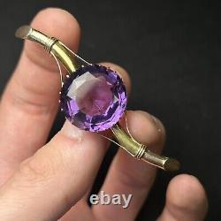 Rare Antique Imperial Russia Brooch twig Gold 56 Amethyst 10,44gr 1890s