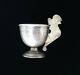 Rare Antique Imperial Russian 84 Silver Charka Cup Shot Vodka Griffin Handle Ru