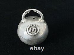 Rare Antique Imperial Russian Empire 84 Silver Egg Weight Pendant Tsarist Russia