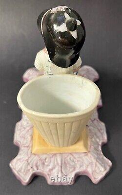 Rare Antique Imperial Russian Gardner Porcelain Peeing Boy Pencil Holder