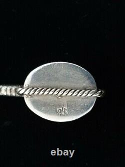 Rare Antique Imperial Russian Silver Rope Pulley Nautical Navy Pendant Necklace