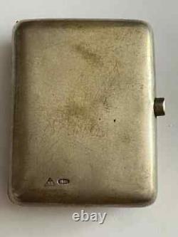 Rare Antique Imperial Russian Sterling Silver 84 Cigarette Case Shtihel 69 gr