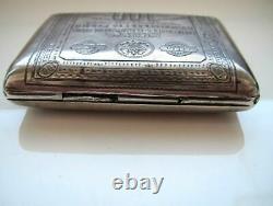 Rare Antique Imperial Russian Sterling Silver 84 Wallet Purse Signed 70 gr