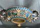 Rare Antique Imperial Russian 88 Silver Enamel Two Handles Dish Firm Sazikov