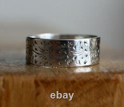 Rare Imperial Antique 84 Silver Russian Ring Engraved 1888 year IA Master 9 US