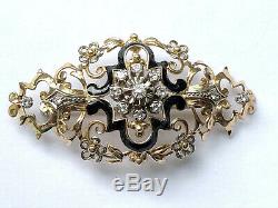 Rare Imperial Russian Faberge Diamond Brooch Pin 18k Gold 72 M. Perkhin Antique