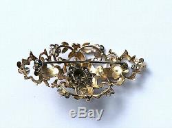 Rare Imperial Russian Faberge Diamond Brooch Pin 18k Gold 72 M. Perkhin Antique