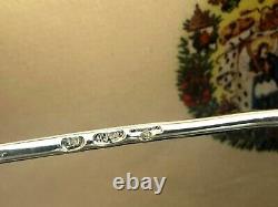 Rare Russian Imperial Silver 88 KF/AT Author Faberge Gilded & Enamel Spoon Set
