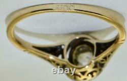 Rare antique 19th C. Imperial Russian 14k gold(56)&0.7ct Diamond engagement ring
