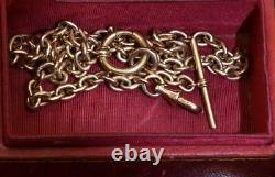 Rare antique Imperial Russian 38g heavy solid 14k gold pocket watch chain fob