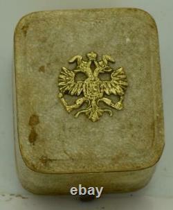 Rare antique Imperial Russian Art-Nouveau 18k gold&Diamonds ladies ring and box