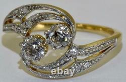 Rare antique Imperial Russian Art-Nouveau 18k gold&Diamonds ladies ring and box