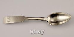 Rear Four Monogram Old Spoons Russian Imperial Silver 84 Antique Sterling Russia