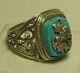 Ring Turquoise 84 Silver Imperial Russian 1907 George The Victorious