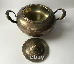 Russia, Antique Imperial Russian 84 Silver Sugar Bowl Engraved. Exelend condition