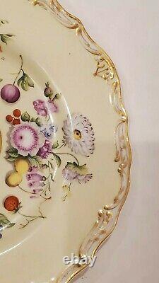 Russia Russian Imperial Porcelain Fruits and Flowers Luncheon Plate Nicholas I