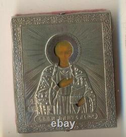 Russian Antique Imperial Icon Sterling Silver 2 travel icons Christia (5000)