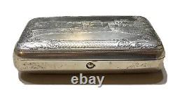 Russian Imperial 1888 Silver 84 Cigarette Case Engraved Hallmarked BA 179 Grams
