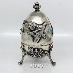 Russian Imperial 84 Silver Opening Egg Hunting Theme 1878y