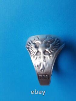 Russian Imperial 84 Silver Ring, 1874y