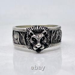 Russian Imperial 84 Silver Ring Lion and Elephants