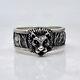Russian Imperial 84 Silver Ring Lion And Elephants