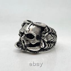 Russian Imperial 84 Silver Ring Memento Mori