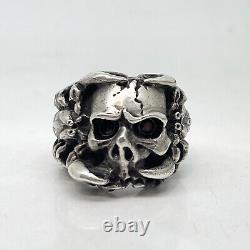 Russian Imperial 84 Silver Ring Memento Mori