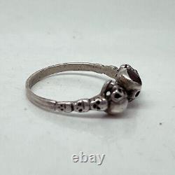 Russian Imperial 84 Silver Ring Memento Mori