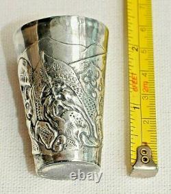 Russian Imperial 84 Silver Vodka Hero Cup Shot Goblet Chalice Kovsh Bowl Spoon