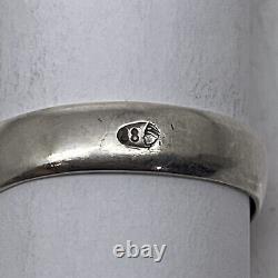 Russian Imperial 88 Silver Enamel Navy Officer's Ring