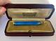 Russian Imperial Faberge I. P. Silver 88 Guilloche Blue Enamel Spring Scale & Box