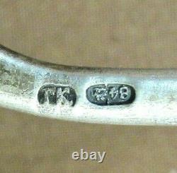 Russian Imperial Klingert Silver 84 Shaded Enamel Cloisonne Spoon Hallmark