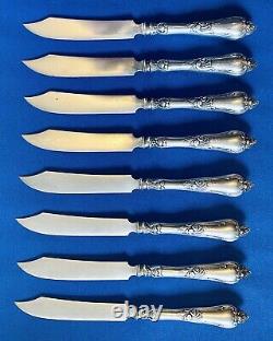 Russian Imperial Kokoshnik Mark 84 Silver Knives Set of 8
