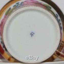 Russian Imperial Porcelain Factory Popov Floral Painting Cabinet Tea Cup Saucer