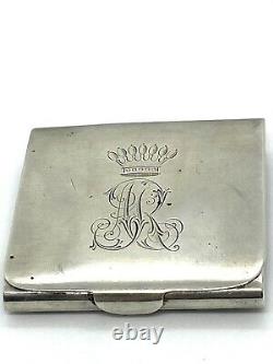 Russian Imperial Silver 14 K Gold Enamel Cigarette Mini Case