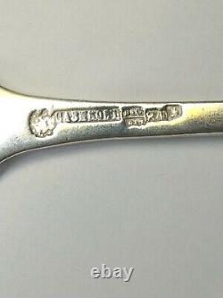 Russian Imperial Silver 84' 1 piece Dessert Forks IVAN SAZIKOV Factory 1867