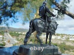 Russian Imperial Silver Statue Of A Bugatyr On The Horse Back Pavel Ovchinnikov