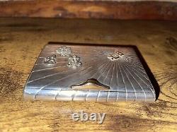 Russian Imperial Solid Silver Cigarette Case Multiple Stamps Rare Antique