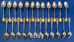 Russian Imperial Teaspoons Silver 84 Kokoshnik Ivan Lebedkin Moscow-Set of 24