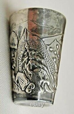 Russian Outpost Imperial 84 Silver Vodka Cup Shots Goblet Chalice Kovsh Bowl Pin