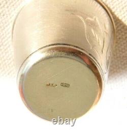 Russian Royal Soviet 875 Silver Art Cup Vodka Shots Goblet Chalice Kovsh Egg Pin